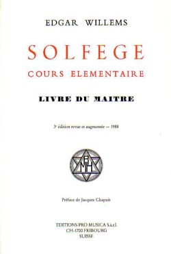 Solfège, cours élémentaire : Livre du maître - Edgar WILLEMS - Livre