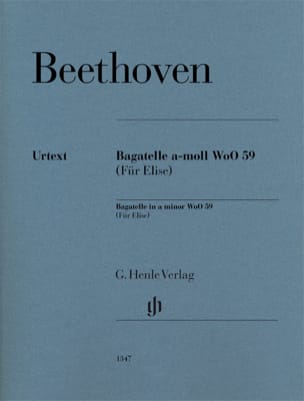 Lettre à Elise BEETHOVEN Partition Piano