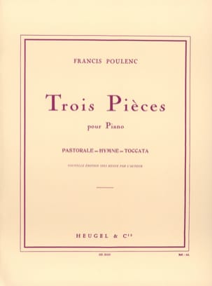 3 Pièces POULENC Partition Piano