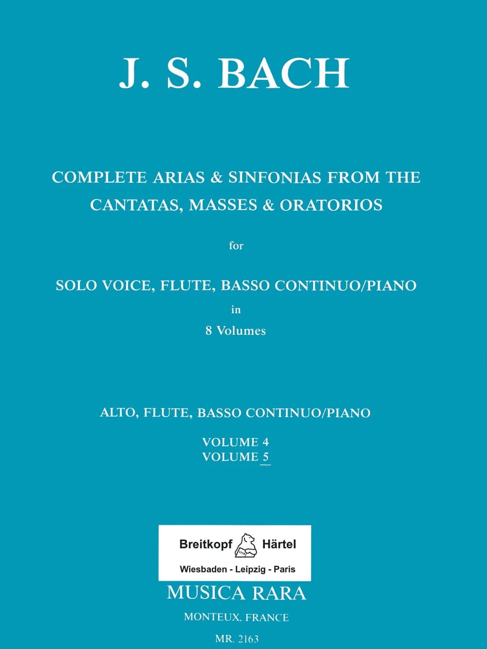 Complete arias from the cantatas, masses, oratorios Volume 5 - BACH