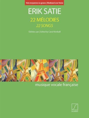 22 Mélodies. Voix Moyenne-Grave SATIE Partition Mélodies