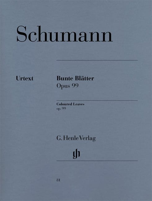 Bunte Blätter Opus 99 SCHUMANN Partition Piano