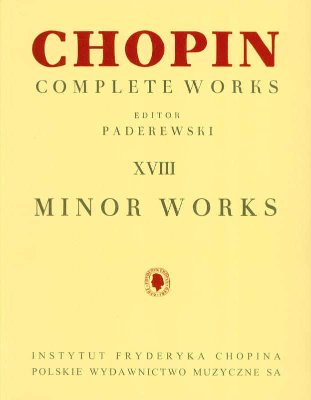 Complete Minor Works CHOPIN Partition Piano