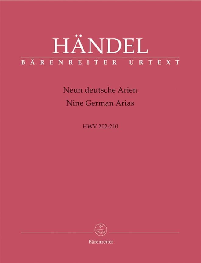 9 Deutsche Arien HWV 202-210 HAENDEL Partition Violon