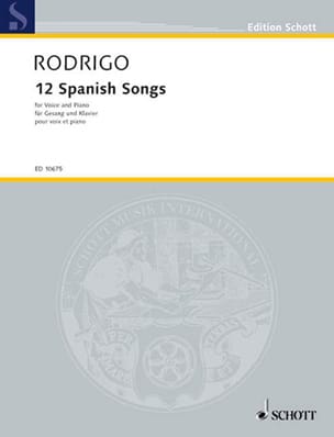 12 Spanish Songs RODRIGO Partition Mélodies
