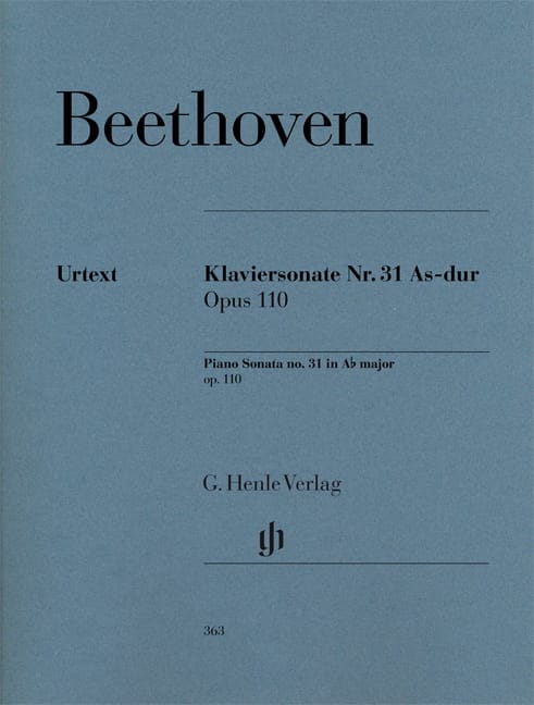 Sonate pour piano n° 31 en la bémol majeur Opus 110 - BEETHOVEN