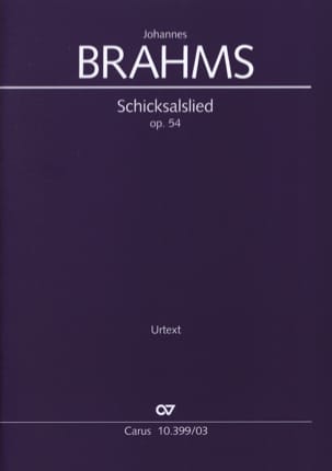 Schicksalslied BRAHMS Partition Chœur