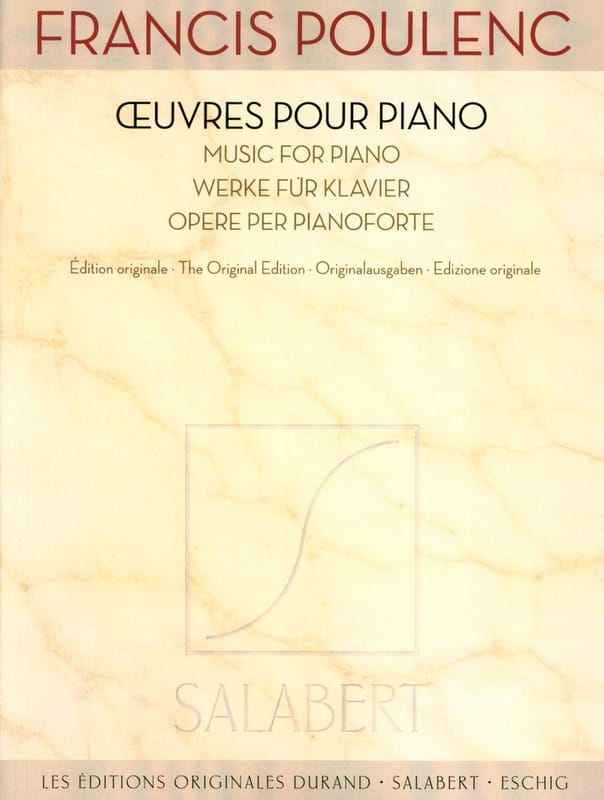 Oeuvres pour piano POULENC Partition Piano