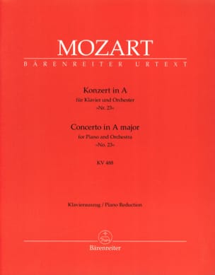 Concerto Pour Piano N° 23 En la Majeur KV 488 MOZART Partition Piano