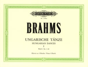 Danses Hongroises Volume 1 - Piano 4 Mains BRAHMS Partition Piano