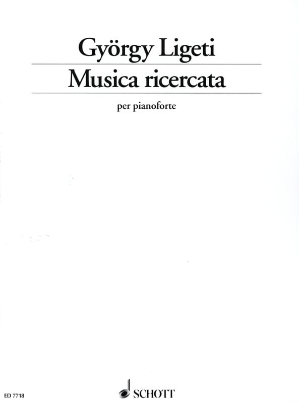 Musica Ricercata LIGETI Partition Piano